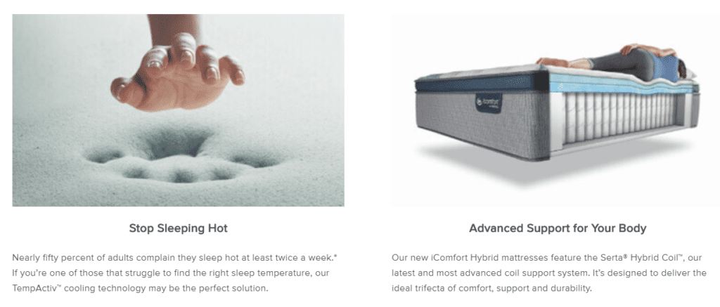 Serta iComfort Mattresses Gel Memory Foam or Hybrid Mattress Review