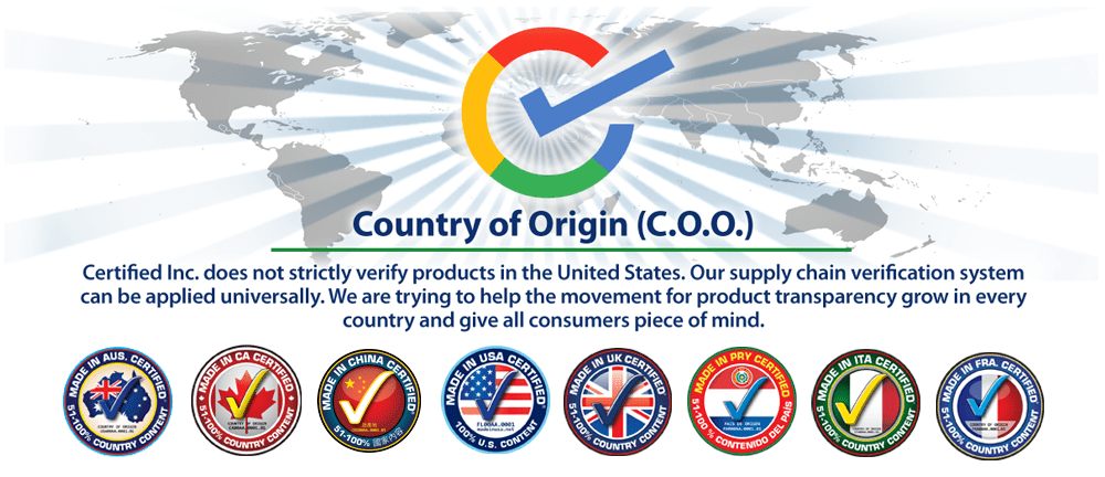 Certified Seals for Countries of Origin 