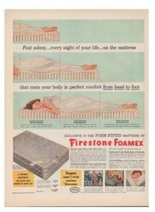 1952 Firestone Foamex ad